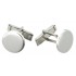 Round cufflinks made of 925 sterling silver - handmade