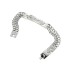 ID armor bracelet 21cm made of stainless steel, double row with polished plate and individual engraving