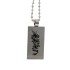 Pendant DRAGON made of matted stainless steel with ball chain
