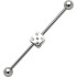 Industrial barbell made of surgical steel with dice, small