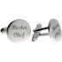 Handmade round cufflinks made of 925 sterling silver with your engraving