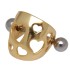 316L barbell with silver design heart