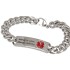 Medi bracelet made of stainless steel with Aesculapian staff and individual engraving