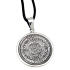 Round pendant made of 925 sterling silver, ATZTEC CALENDAR