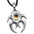 Pendant made of 925 sterling silver, tattoo motif with iridescent crystal, VM