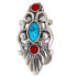 Belly button piercing American Indian 1.6x10mm with three semi-precious stones