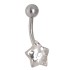 Belly button piercing 1.6x10mm with star design with cutouts