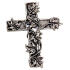 Pendant made of 925 sterling silver, CROSS overgrown with roses