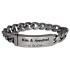 Heavy men's bracelet 22cm long made of stainless steel with individual engraving