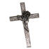 Pendant made of 925 sterling silver, CROSS with climbing rose