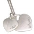 Double heart pendant with desired engraving
