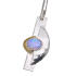 Fine necklace OPP02 made of 925 sterling silver, partially gold-plated with synthetic opal - light pink