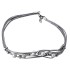 Leather necklace gray with freshwater pearls