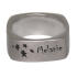Square stainless steel ring 9mm wide with your individual engraving