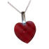 Red heart zirconia with silver chain