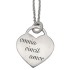 Heart-shaped silver pendant with individual engraving, 18x18mm