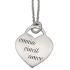 Heart-shaped silver pendant with individual engraving, 18x18mm