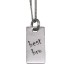 Rectangular pendant made of 925 sterling silver with an individual engraving