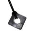 Necklace pendant square made of stainless steel PVD black coated with individual engraving, cut-out in the middle