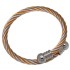 Bangle tricolor stainless steel gold-colored