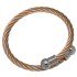 Bangle tricolor stainless steel gold-colored