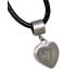 Cute heart-shaped stainless steel pendant with your desired engraving