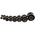 316L Black Surgical Steel Funnel Plugs in 8 Sizes