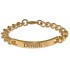 ID armored bracelet ALL MINE 21cm made of stainless steel with gold-colored PVD coating and individual engraving