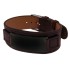 Leather strap dark brown STR-BCBRK-O with PVD-coated engraving plate, adjustable in size