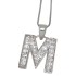 ABC pendant M, 925 sterling silver+set zirconia