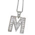 ABC pendant M, 925 sterling silver+set zirconia