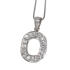 Silver letter pendant O