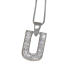 Silver letter charm U