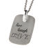 Dog tag pendant made of 925 sterling silver 28x18mm with individual engraving