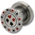 Earplug with poker motif 4-16mm