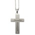 Cross pendant made of 925 sterling silver with individual engraving, structure