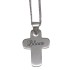 Cross pendant made of 925 sterling silver with individual engraving with rounded corners