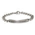 ID armored bracelet ALL MINE 21cm made of matt stainless steel with plate and individual engraving