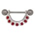 Nipple piercing nipple jewelry 7 crystals 925 silver