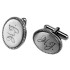 Cufflinks GOT made of stainless steel oval with engraving