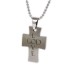 Stainless steel cross pendant matted with your desired engraving