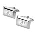 Polished stainless steel cufflinks with engraving
