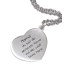Heart-shaped pendant made of 925 silver with your individual engraving, 20x18mm