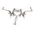 Back Belly Chain made of 925 sterling silver, dragon with crystal
