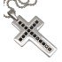 Pendant steel - cross with crystals