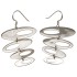 Earrings with four ovals 925 silver in a retro look