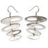 Earrings with four ovals 925 silver in a retro look