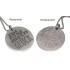 Round engraving pendant, diamond-coated, made of stainless steel