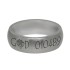 Stainless steel ring 7mm wide, 3.2mm material thickness, matted and convex with individual outside engraving