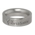 Stainless steel ring 7mm wide, 3.2mm material thickness, smooth matt finish with your individual outside engraving